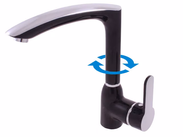 Slezák-RAV Miscelatore per lavello ZAMBEZI cromato/nero ZA007/7CC Colore: cromato/nero, Dimensione: 3/8''