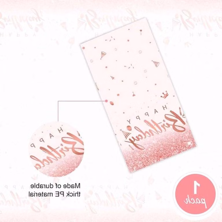 Tovaglia rosa per feste di compleanno