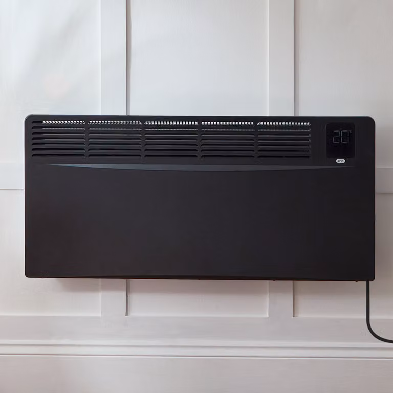 Convettore Elettrico Smart Nero 2500W - Con presa EU - Riscaldamento rapido