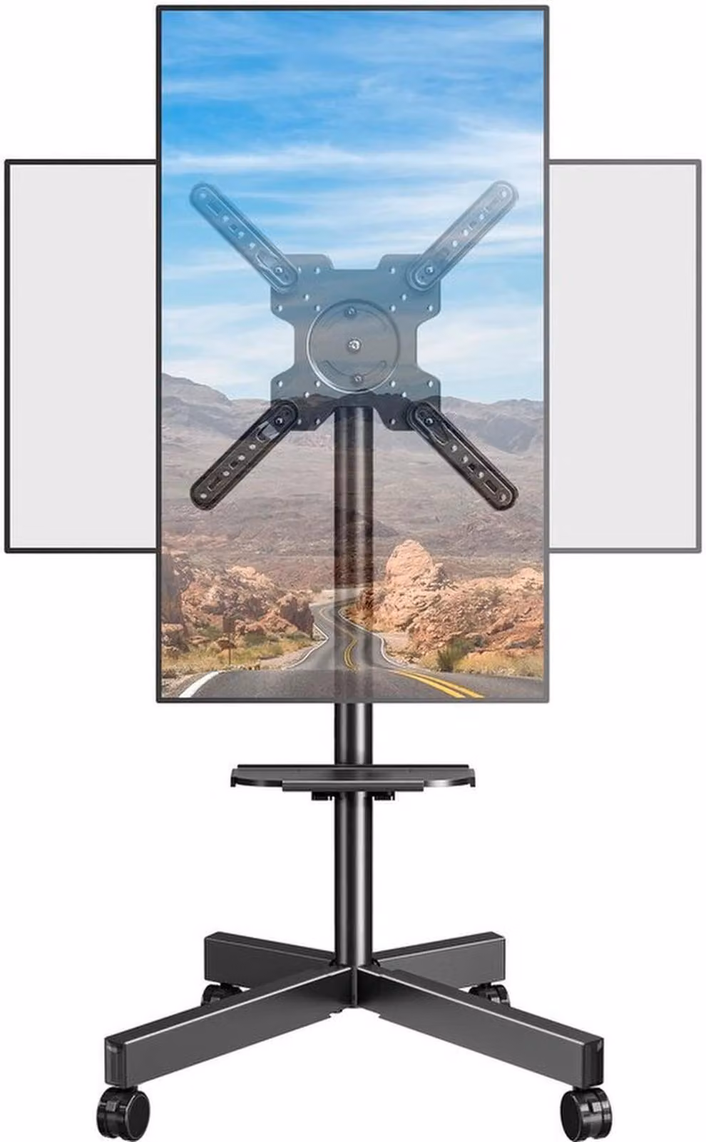 Azomor Supporto TV mobile con rotelle per schermi da 23 a 60 pollici
