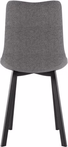 Sedia Iris con Seduta in Tessuto Easy-Clean Grigio Scuro e Struttura in Metallo Verniciato Nero - Design Moderno 45x56cm