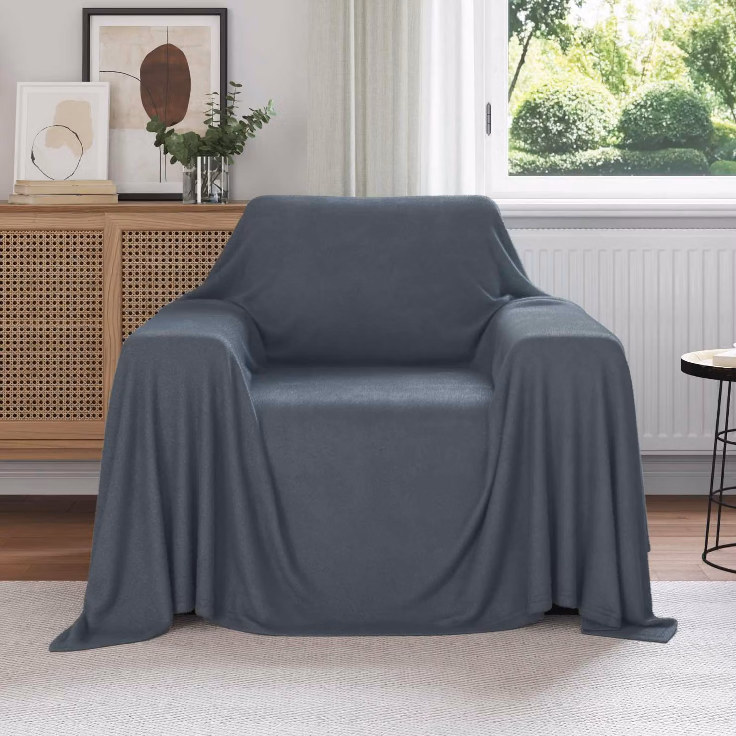 Set di 6 coperte in pile morbido vidaXL, colore grigio, L 210 cm x P 140 cm