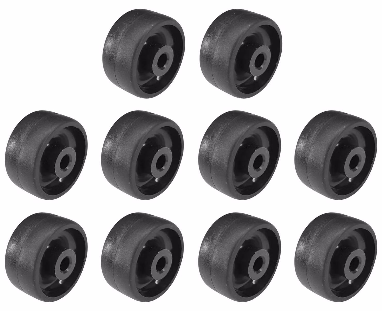 10 ruote in plastica, diametro 25 mm, nere, per mobili e porte scorrevoli