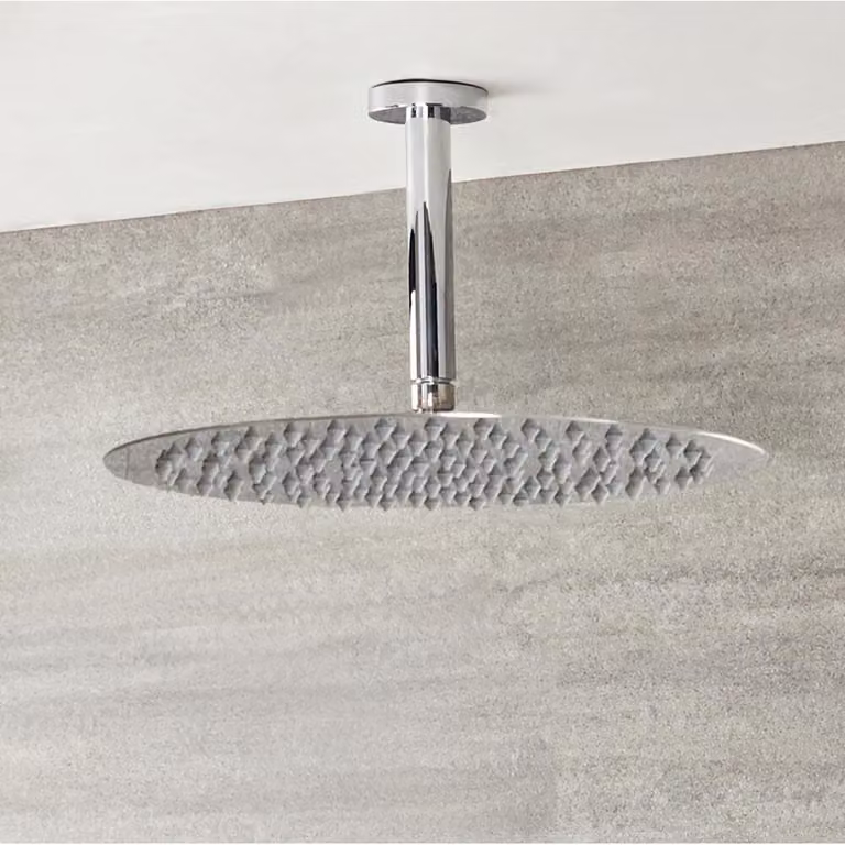 Soffione Doccia Fisso da Parete Design Rotondo Ultrapiatto 400mm - Mirage