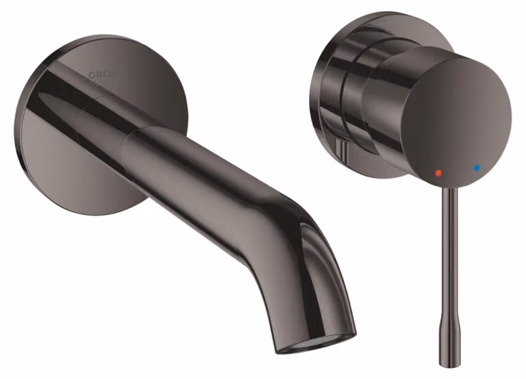 Wall-mounted basin mixer - GROHE - Essence - 2 holes - Size M - Hard Graphite finish