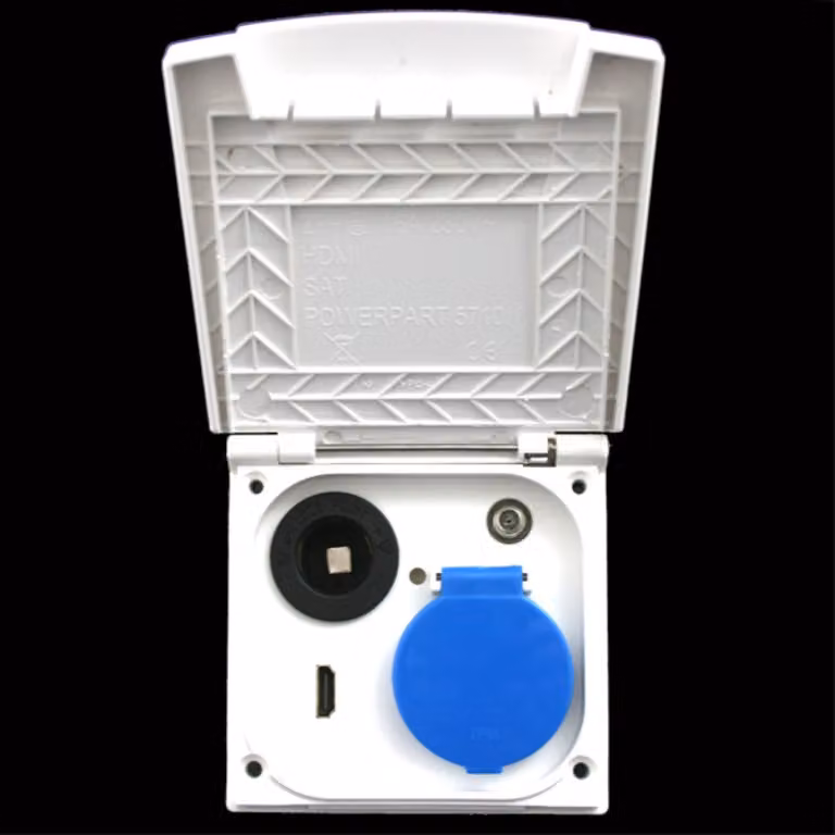 Presa multifunzionale da esterno camper caravan 220V 230V antenna satellitare HDMI presa 12 volt Schuko