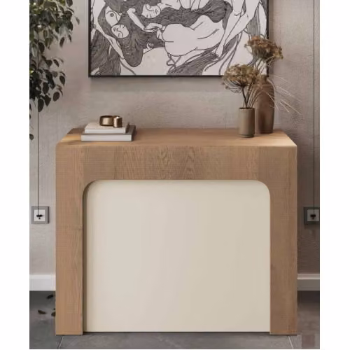Tavolo consolle super allungabile con sedie interne - Maconi