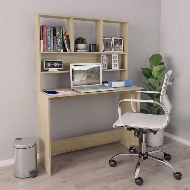 Maison Exclusive - Scrivania con scaffali in rovere Sonoma 110x45x157 cm