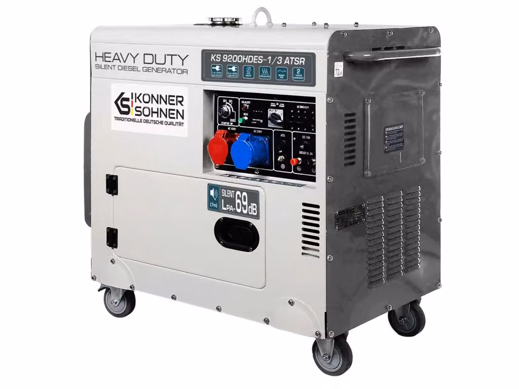 Generatore diesel Könner & Söhnen KS 9200HDES-1/3 ATSR (EURO V) trifase bianco – 2