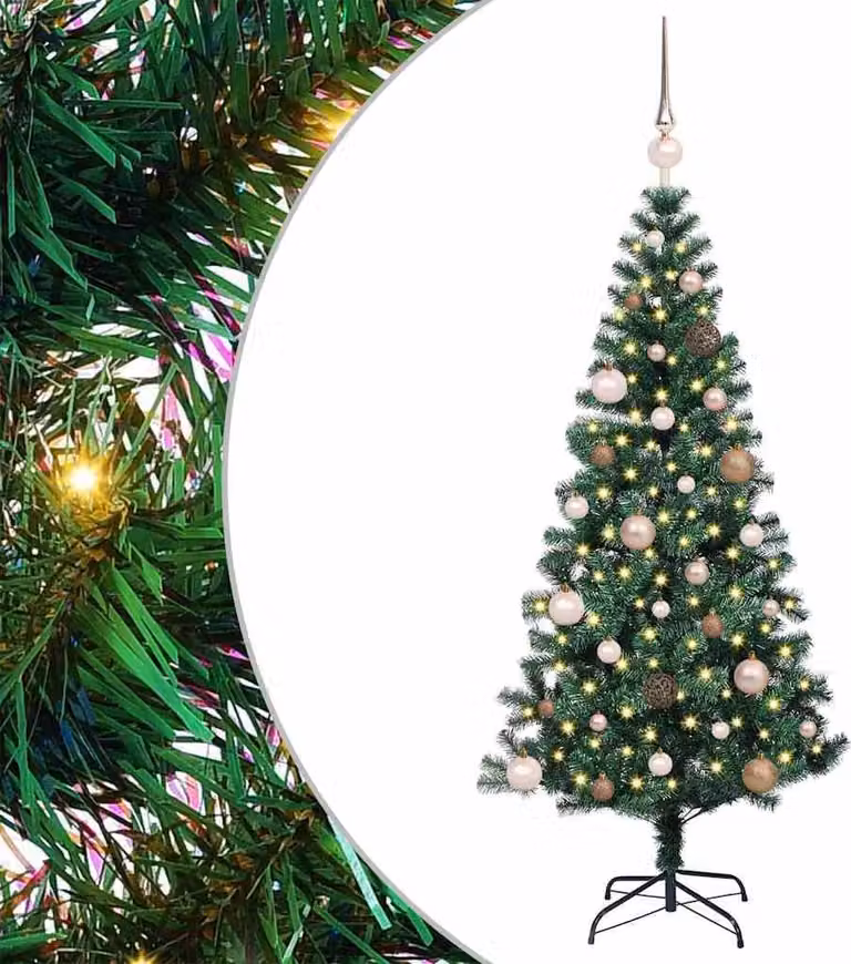 Albero di Natale artificiale con luci integrate Verde 150 cm