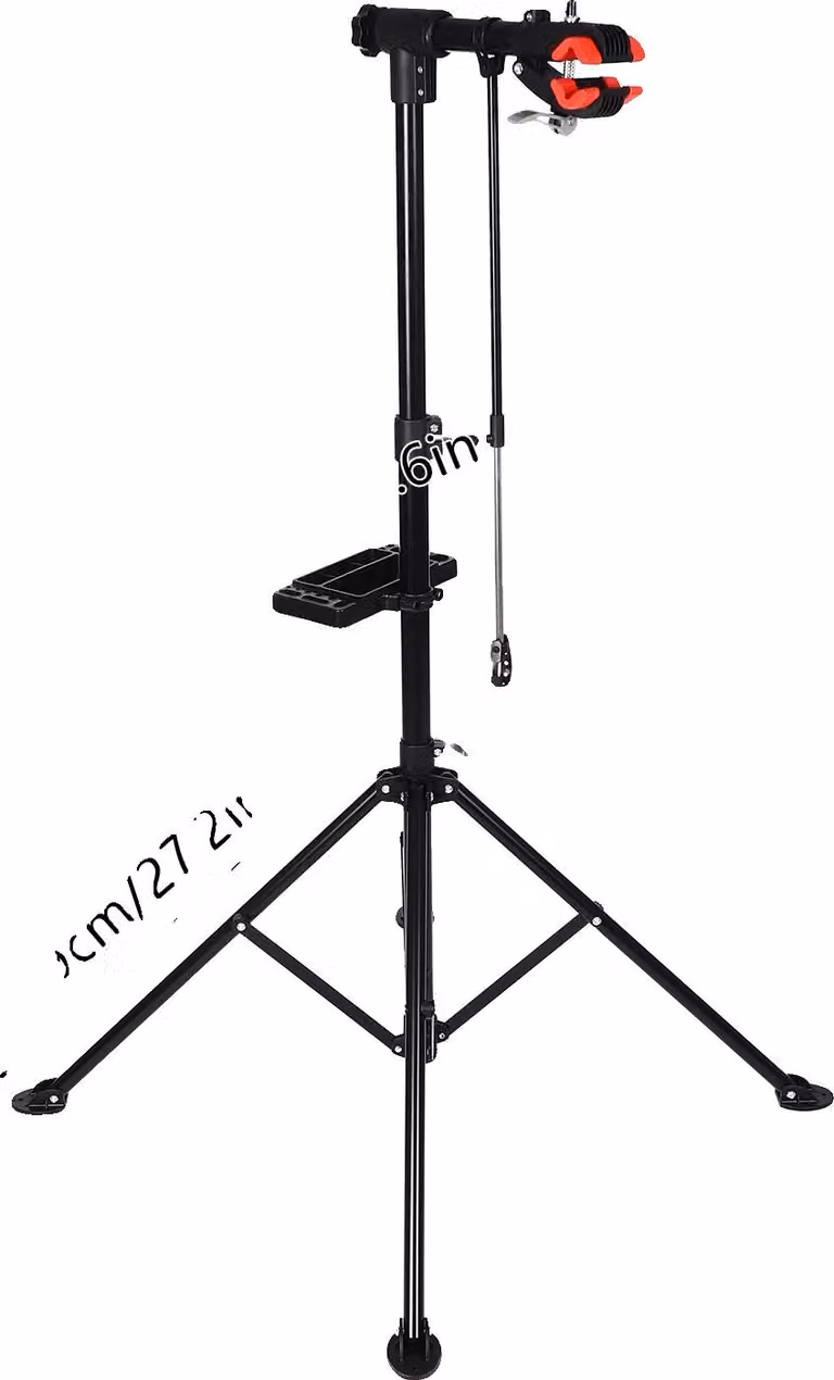 Cavalletto per riparazioni di biciclette, regolabile in altezza, portata 50 kg, nero