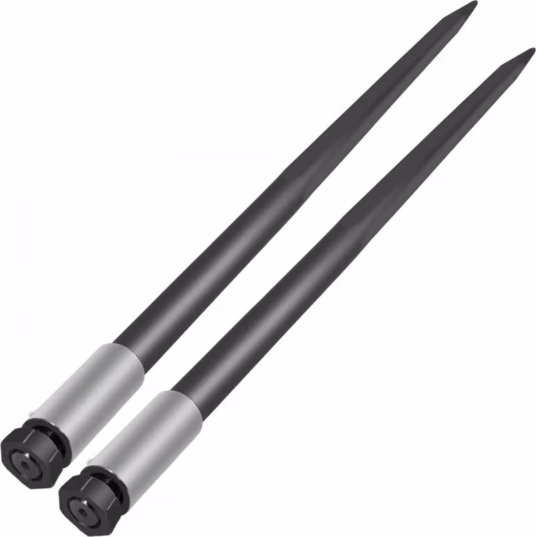 Denti per caricatore frontale - 2x denti per balle da 124,46 cm - Denti per balle di alta qualità per balle da 1814 kg - Soluzione ideale per applicazioni