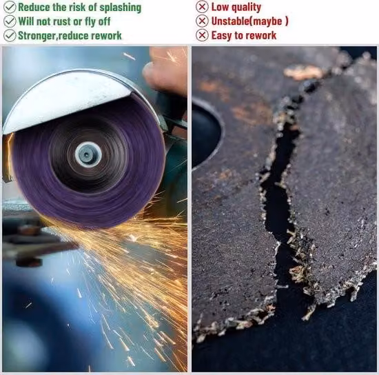 set di accessori per smerigliatrice angolare da 5 pezzi per la rimozione di vernice e ruggine - raschietto per metallo e lucidatore di superfici (115 mm)