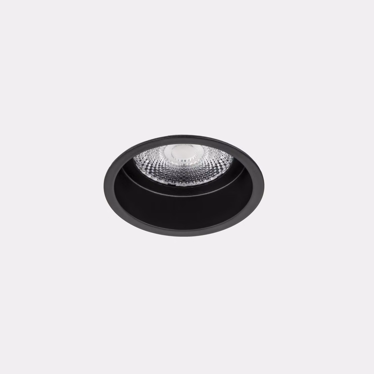 LedsC4 Plafoniera LED rotonda da 105mm, colore nero, vetro trasparente - Illuminazione interna moderna, 1985 lumen, 2700K - Design elegante e funzionale in alluminio e PMMA