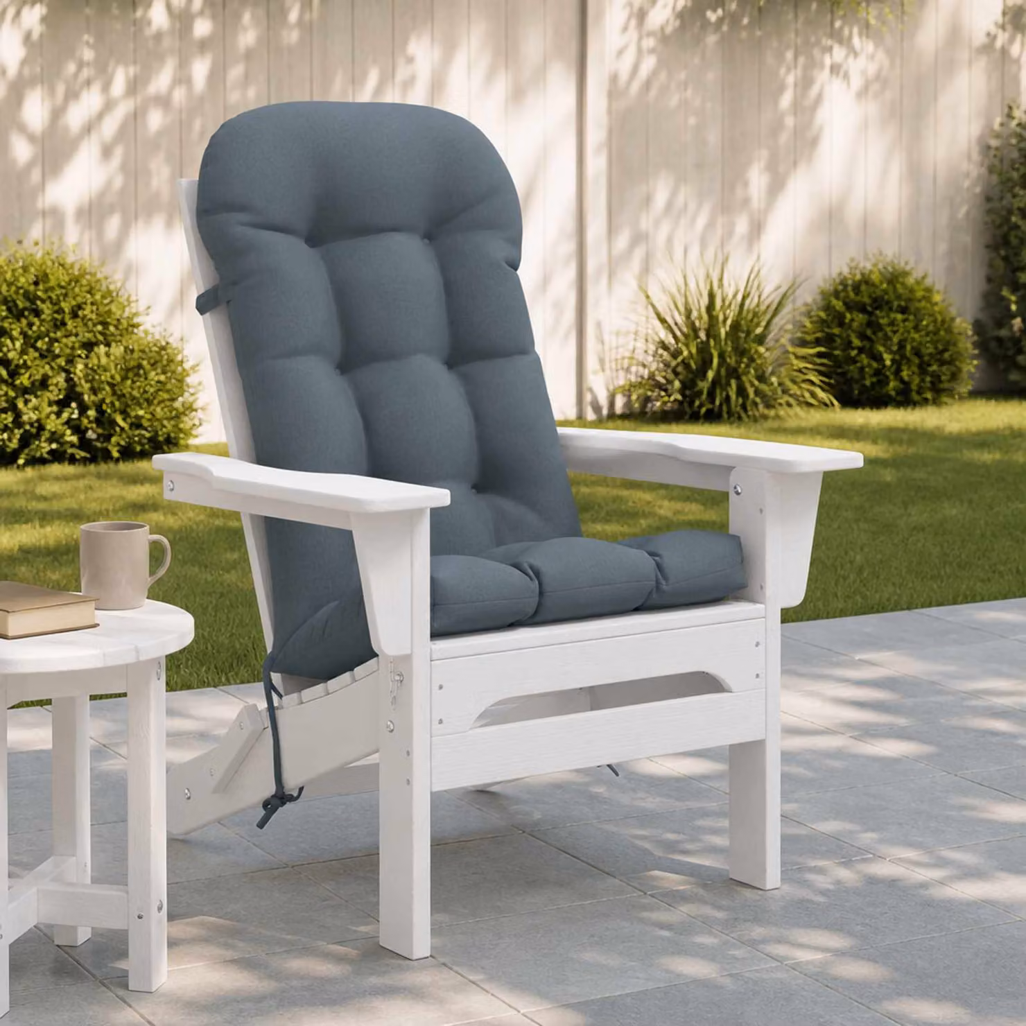 Cuscino per Lounger Sole vidaXL PUTTEN Blu in Poliestere Resistente ai Raggi UV