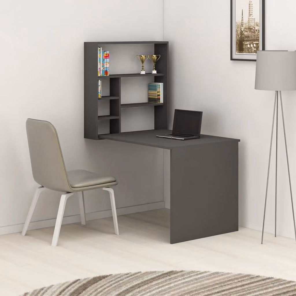 Scrivania moderna in legno Habitat colore antracite L/P/H: 90 x 59 x 154 cm – 2