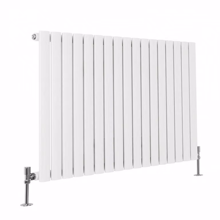 Radiatore di Design Orizzontale (Pannello Singolo) - 595mm x 1000mm - Bianco - Sterling Quinn by Hudson Reed