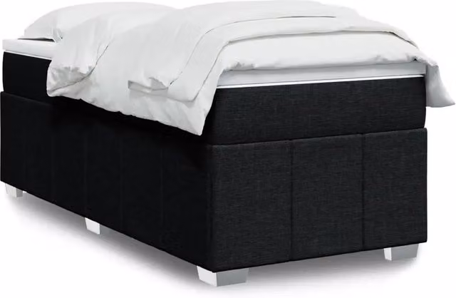 Giroletto a Molle con Materasso Nero 80x200 cm inTessuto 3285430