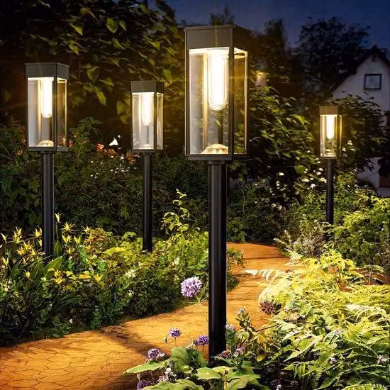 Ghirlanda luminosa solare da esterno, confezione da 4 lampade solari da esterno ad alta intensità, illuminazione solare da sogno impermeabile IP65, per terrazza, giardino, vialetto, ingresso, illuminazione solare da sogno (bianco caldo)