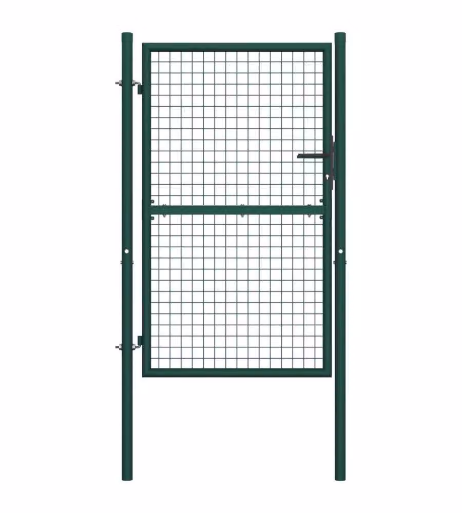 vidaXL Cancello singolo a battente in acciaio Verde L: 100 cm, H: 175 cm – 2