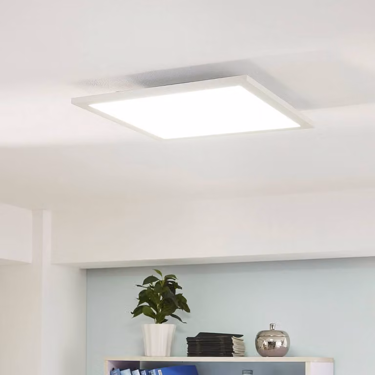 Pannello LED Arcchio, CCT Lysander, 39 cm, bianco, alluminio Lysander dimmerabile, Bianco / Opale, Studio / Ufficio, Alluminio, Moderno, Pannello LED