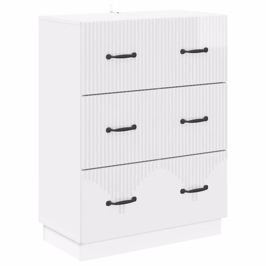 Mobile con Cassetti vidaXL Bianco Lucido L: 66 cm, P: 34,5 cm, H: 87 cm – 2