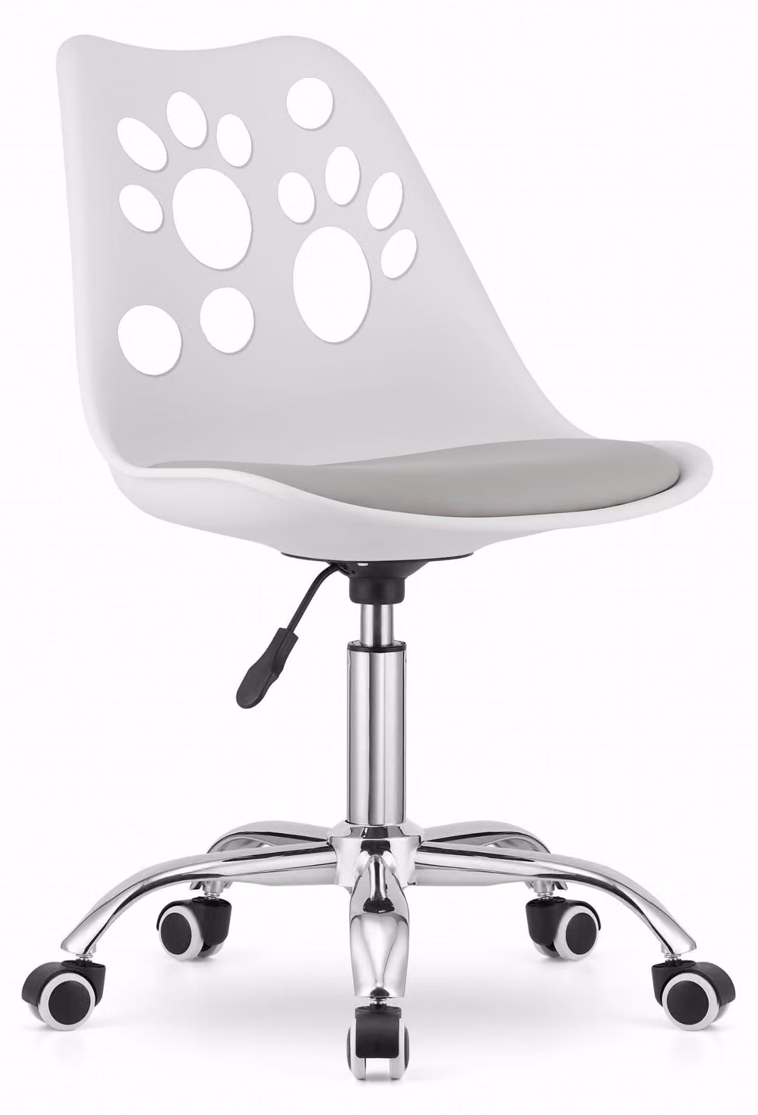 Sedia girevole Valora PRINT bianca e grigia: versatile sedia girevole grigia e bianca