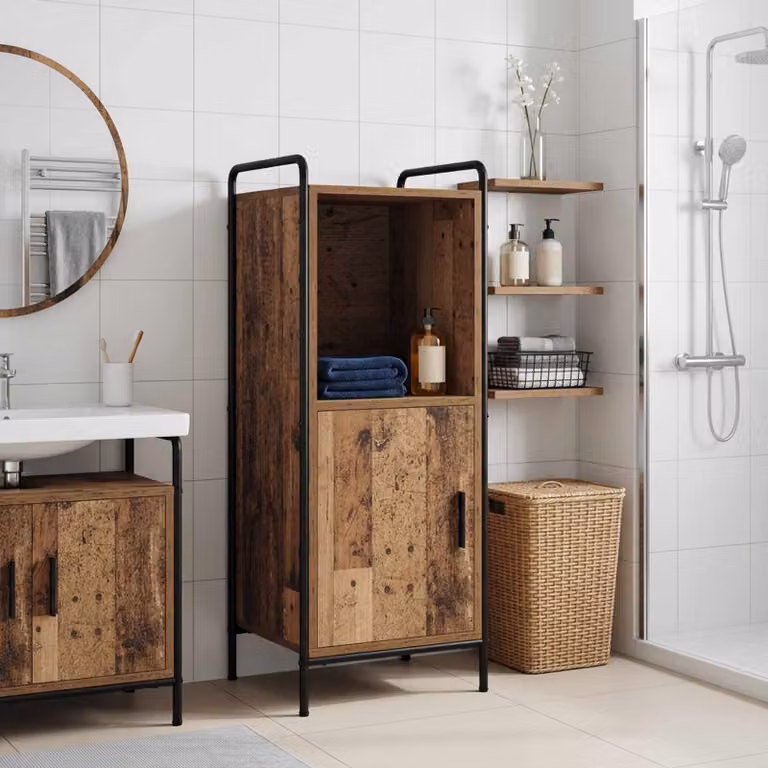 vidaXL Mobile da Bagno Legno antico 40 x 36 x 99,5 cm