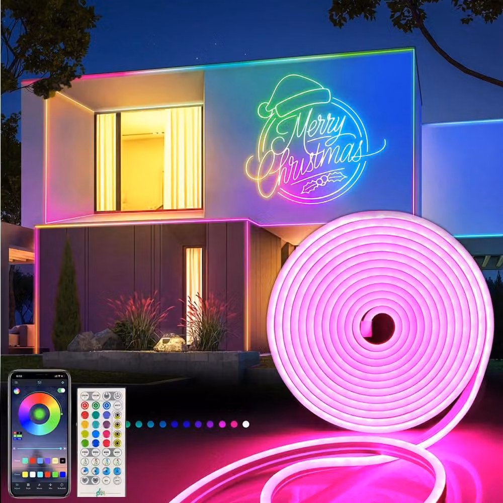 3M Striscia LED Striscia luminosa dimmerabile RGB-Banda Striscia Bluetooth Taglio Silicone Fata Luci Telecomando 24V