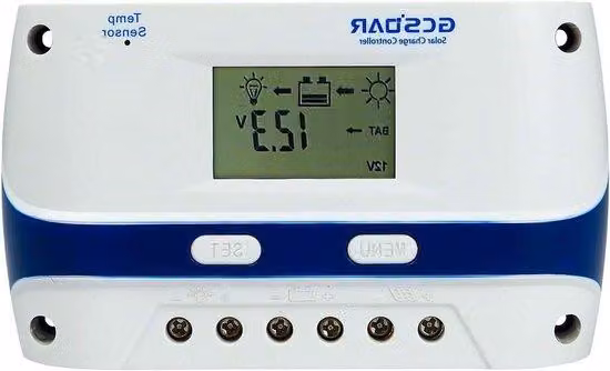 Divisore di carica solare - Caricabatterie solare a 3 livelli - Ricarica accumulatori solari 40 A 12 V/24 V - Nero