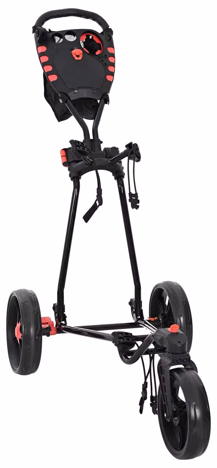 vidaXL Carrello per golf, nero, in metallo, pieghevole