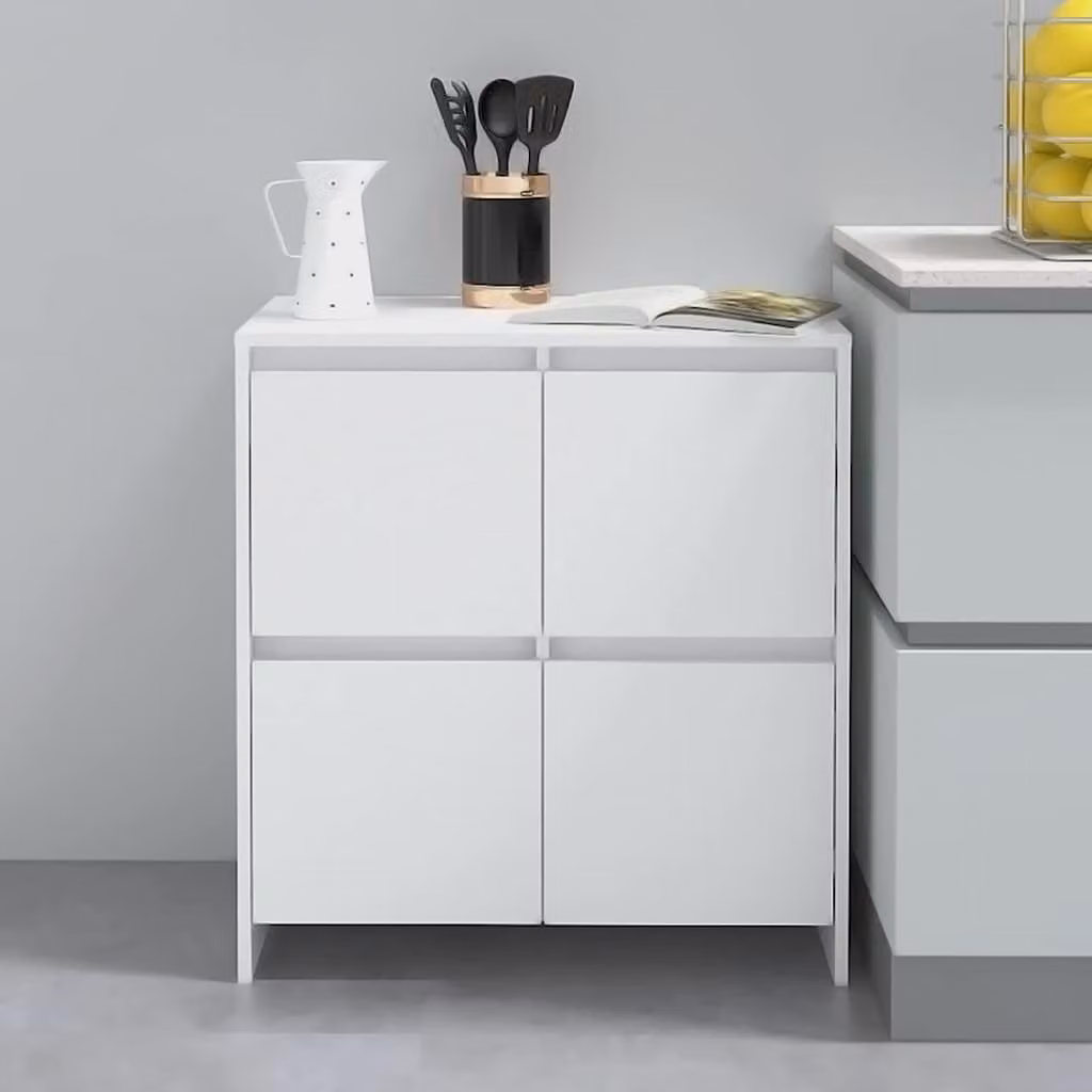 Credenza bianca vidaXL in MDF con design minimalista L: 70 cm, P: 41 cm, H: 75 cm