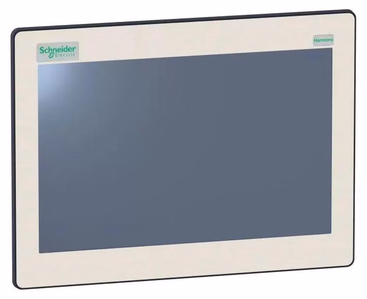 Schneider Electric Harmony GTUX 12" W Display HMI touch resistivo per esterni, rivestimento protettivo, alta luminosità, frontale in acciaio inossidabile HMIDT65XFH