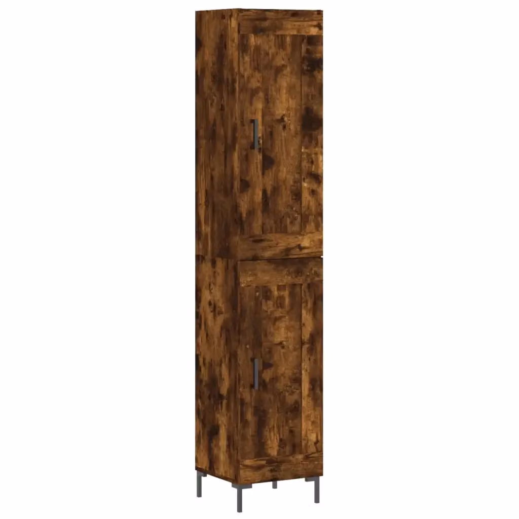 Credenza Buffet Armadio da Cucina Design Mania in Legno Rovere Fumo, L/P/H: 34,5 x 34 x 180 cm – 2