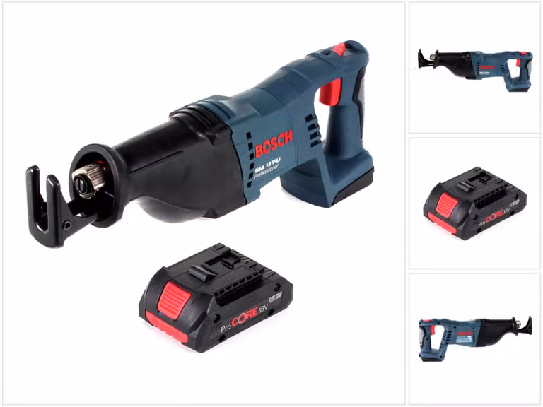 Sega a nastro a batteria Bosch GSA 18 V-Li 18V + 1x batteria 4,0Ah - senza caricabatterie, senza custodia