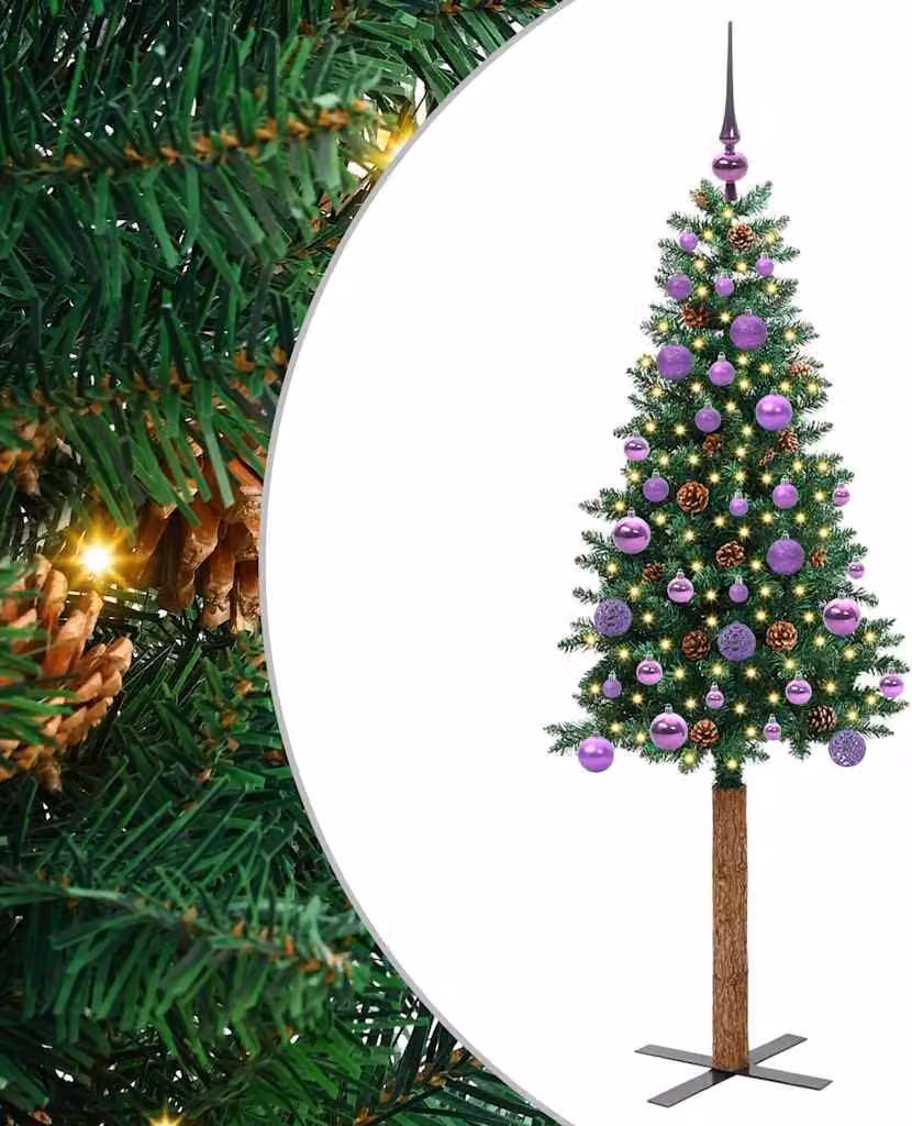 Albero di Natale snodato con 150 LED con supporto Verde 150 cm