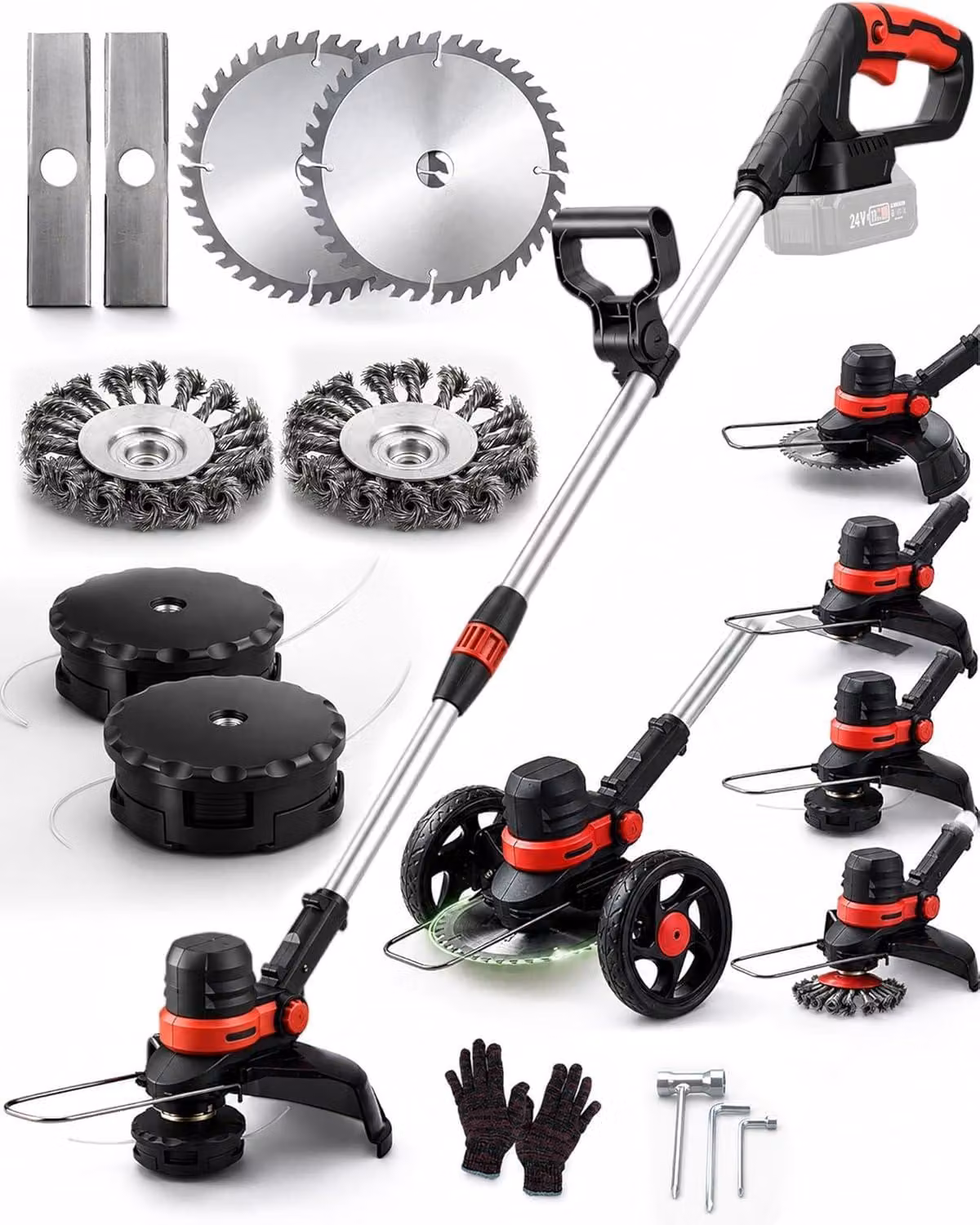Tagliabordi elettrico brushless da 30 cm con accessori versatili