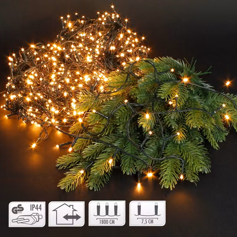 Luci di fata 240 LED bianco caldo 180m