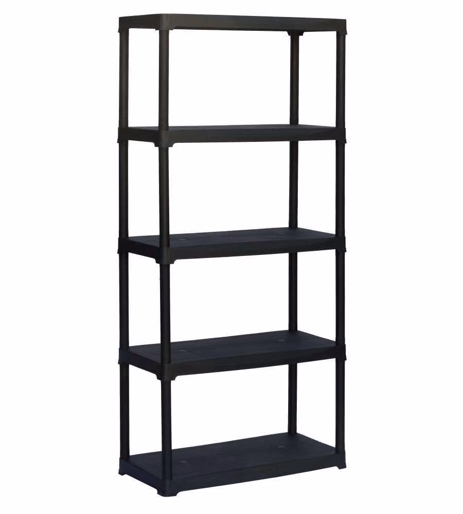 Art Plast Scaffale Nero 5 Ripiani in Polipropilene - 80x40x176 cm
