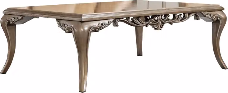 Casa Padrino tavolino barocco marrone/argento - Magnifico tavolo da salotto in stile barocco - Tavolo in legno massiccio fatto a mano - Mobili da salotto barocchi