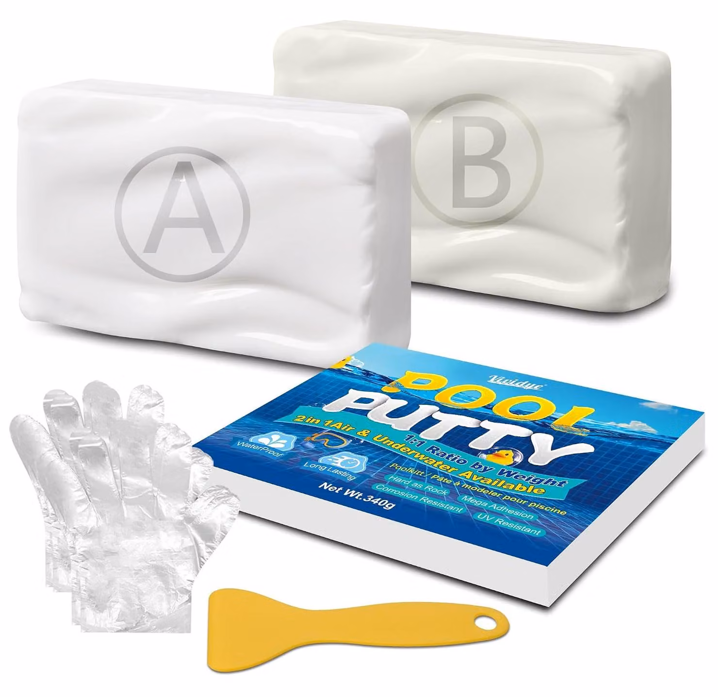 Kit di riparazione per piscine, 340 g, resistente all'acqua, adatto per piscine