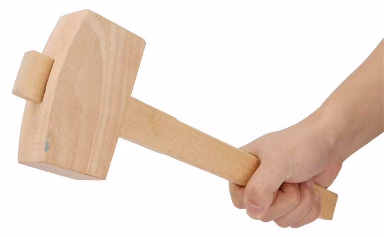 Martello in legno di faggio per la lavorazione del legno - Utensile professionale