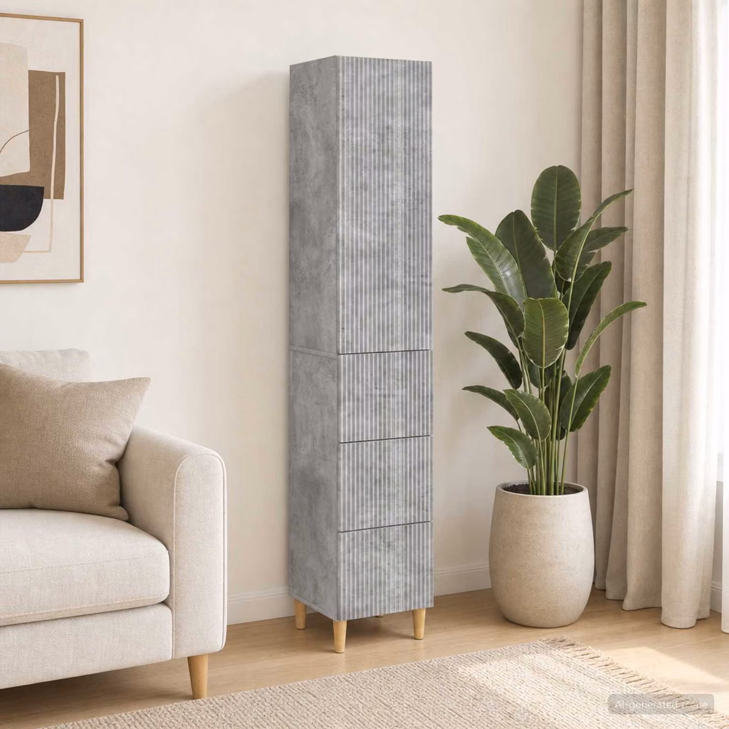 Set di 2 armadi da parete vidaXL in MDF grigio opaco con ante a battente e ripiani interni per soggiorno o esterno