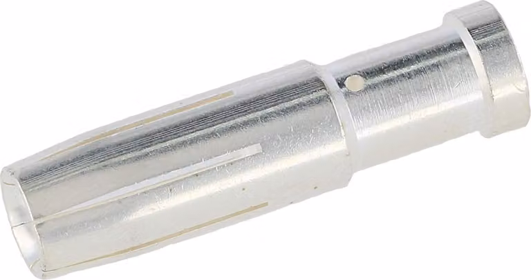 Connettore a crimpare HARTING C-Crimpkontakt, connettore femmina (F), sezione 6mm², AWG10, colore argento, 1 pezzo. Materiale: lega di rame. Quantità: 1 pezzo