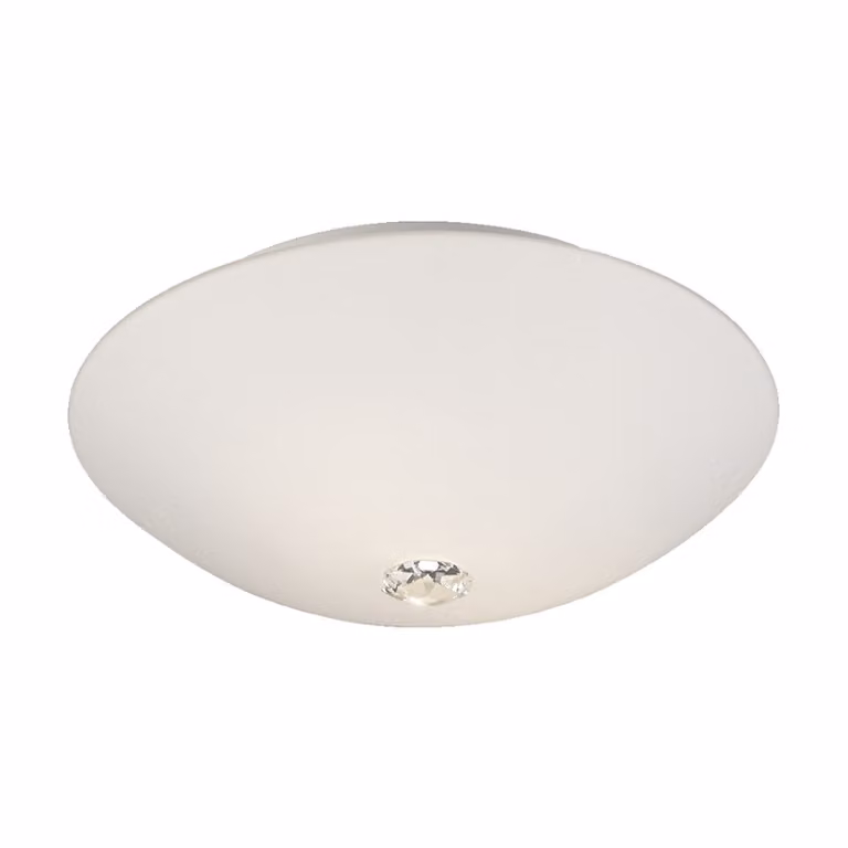 Plafoniera LOX 2xE27/40W, bianco/opale/chiaro, IP44 L: 330, H: 120, attacco E27, dimmerabile