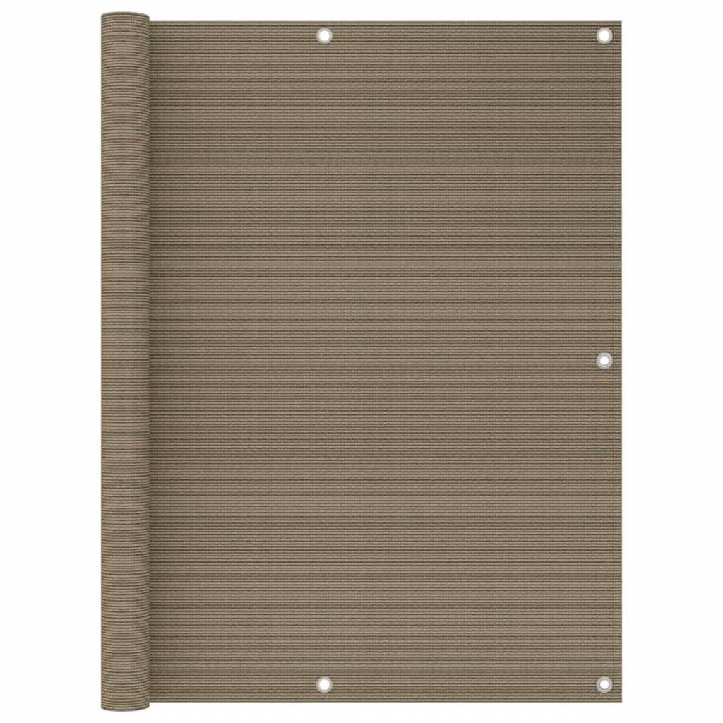 The Living Store Paravento per balconi Taupe 120x500 cm HDPE