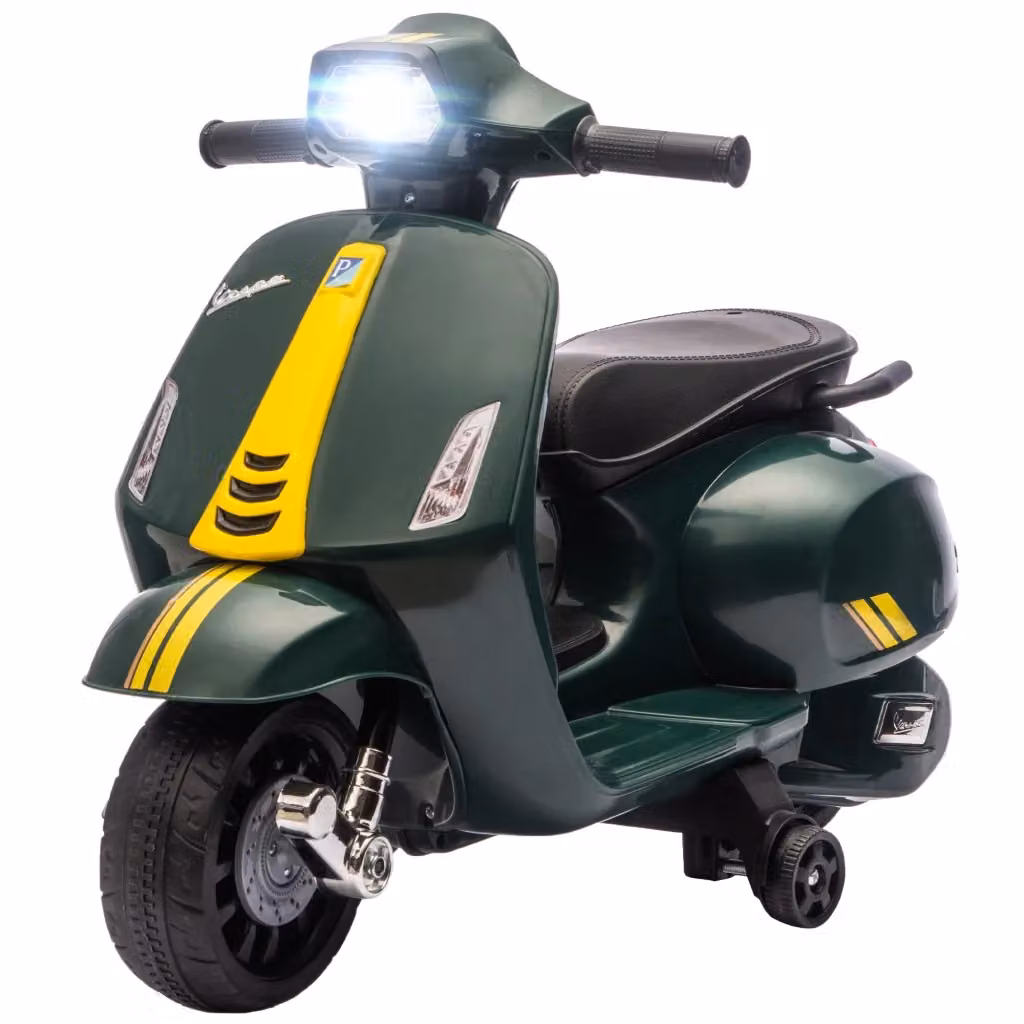 Moto Elettrica per Bambini Minimal Verde Scuro con Luci e Suoni – 2