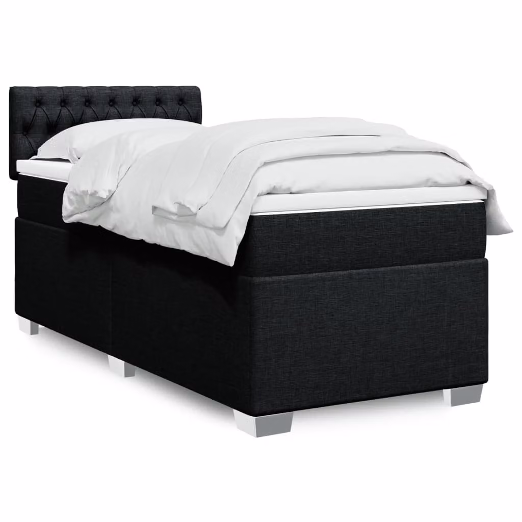 Letto Ibrido Moderno vidaXL con Materasso Nero e Illuminazione Sotto il Letto, L 80 cm x P 200 cm