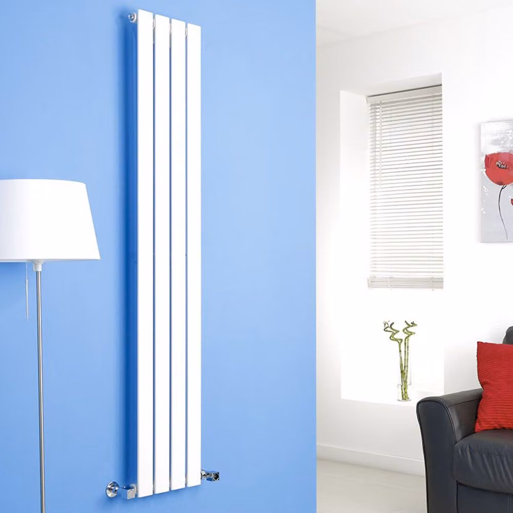 Radiatore di Design Verticale Bianco - 1600mm x 280mm - Pannello Singolo - Delta