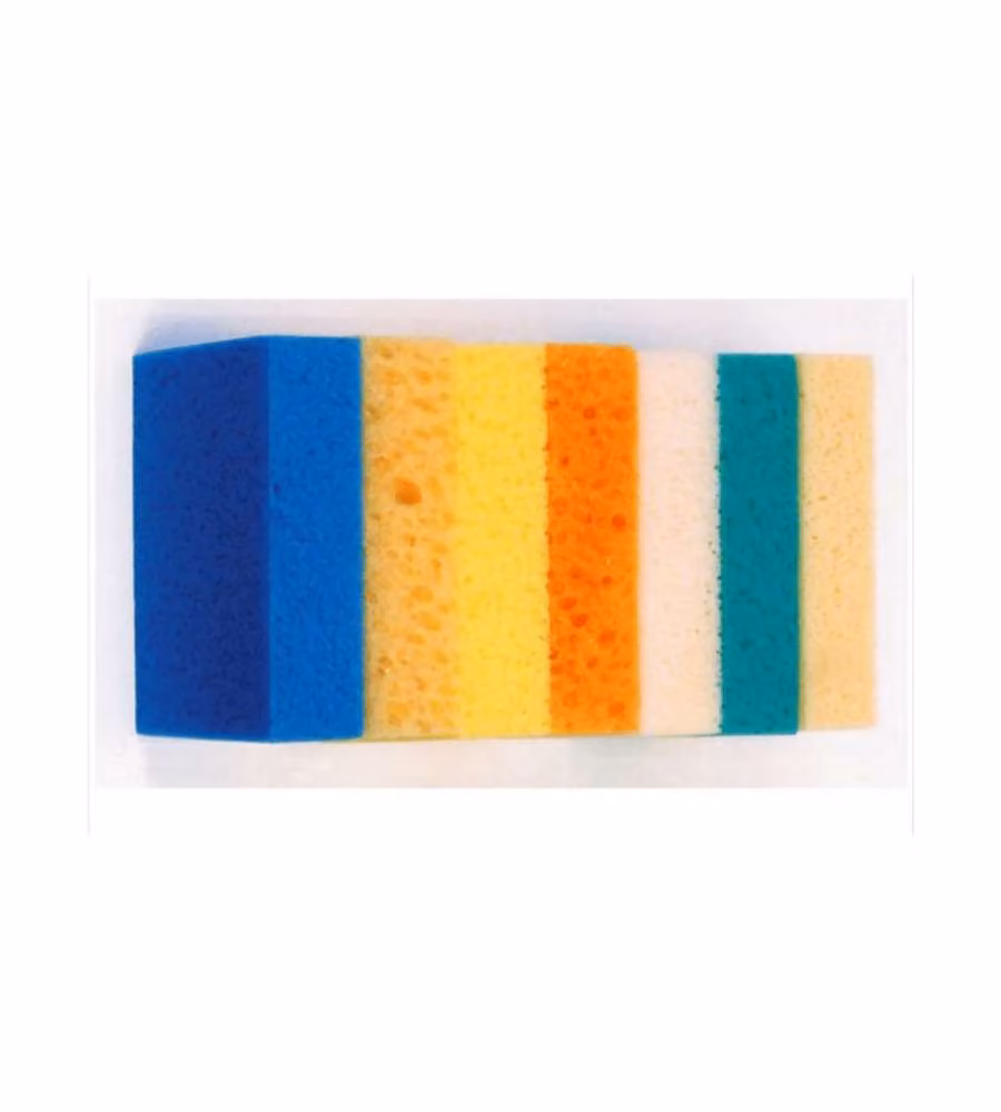 Masidef Set 7 Spugne Grandi Casa Colori Assortiti per WC - Pulizia Domestica
